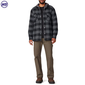 Chaqueta de franela de manga larga para hombre, Material de franela con estampado de logotipo personalizado de alta calidad, 2022 - Product Image 3