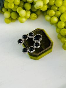 แหวน Naja ปรับได้ทำจากเงินสเตอร์ลิงโอนิกซ์ตะวันตกเฉียงใต้ - Product Image 3