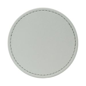 Ensemble de 4 sous-verres ronds en cuir véritable 100% avec tapis de table de cuisine en cuir et tampons en verre et tasses - Product Image 4