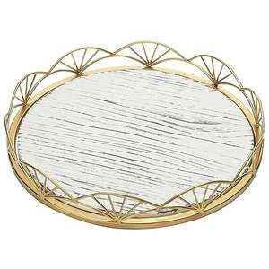 Produit exclusif Plateau de service de nourriture élégant métallique avec plateau décoratif de table à manger fini de haute qualité Fêtes de mariage - Product Image 4