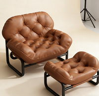 Fauteuil de relaxation au choix du client, design surdimensionné, en cuir anti-griffures pour chat, canapé individuel pour appartement urbain