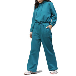 Conjunto ligero de dos piezas para mujer, chándal cómodo, conjunto informal a juego para el hogar o el gimnasio, chándal para mujer - Product Image 1