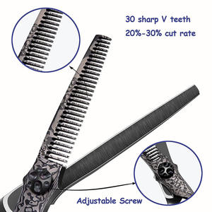 Ciseaux amincissants personnalisés Ciseaux de coiffeur à coupe avancée Ciseaux de salon de coiffure en acier inoxydable de meilleure qualité - Product Image 3