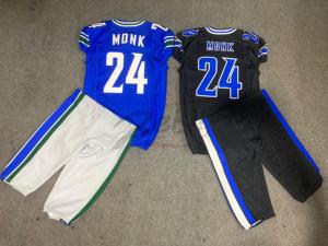 Conjuntos transpirables de uniformes de fútbol americano de sarga de aparejos impresos por sublimación personalizados de alta calidad para hombres y jóvenes - Product Image 4