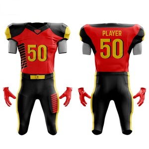 Wholesale <b>Cheap</b> 100% Polyester American Football Uniform Jerseys Youth American Direct Sale Low MOQ Sports Uniforms - Product Image 3