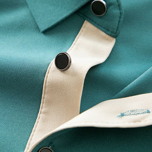 เสื้อเชิ้ตแขนสั้นลำลองสำหรับผู้ชายผ้าฝ้าย100% คอตตอนเทิร์นคอตตอนดีไซน์เรียบง่ายซักได้น้ำหนัก240กรัม - Product Image 5