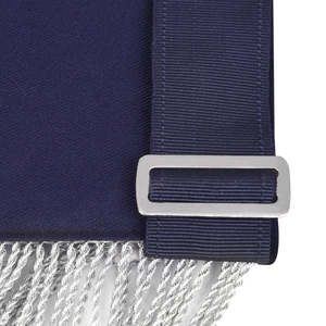 Organist Blue Lodge Officer Apron-Eco-Friendly Luxury Customized Dark Blue with <b>Silver</b> Hand Embroidery Bullion - Product Image 6