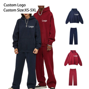 Custom Acid Wash Spring Camouflage Sweat Suits Cotton Thick Knitted Zip Applique Embroidery <b>Patch</b> Flared Full Men Hoodies - Product Image 1