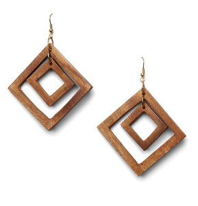 Superior Quality Mordent Design Wooden <b>Earring</b> Looking Good Premium Quality Wooden Jewelry at Reasonable Rate - Product Image 4