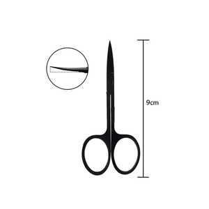 Ensemble de ciseaux à cuticules à ressort en acier inoxydable de marque privée sourcils incurvés Instruments de beauté réutilisables Soins personnels - Product Image 6