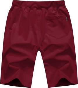 Short de plage unisexe à élastique moyen, anti-rétrécissement, à séchage rapide, respirant, teint uni, anti-rides, peigné, solide - Product Image 2