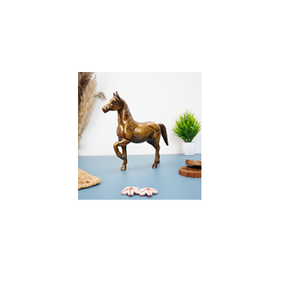 Estatuilla de caballo de latón de estilo Vintage antiguo, 1,6 kg, artesanías de Metal pulidas a mano, estatua de Animal elegante, decoración artística de mesa - Product Image 1