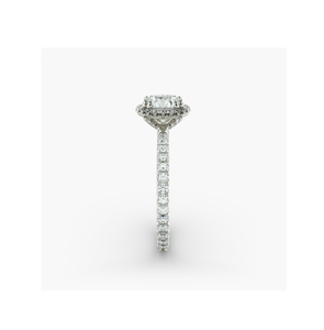 Bague de fiançailles en diamant halo d'inspiration vintage – Qualité supérieure et design luxueux pour une demande en mariage mémorable - Product Image 2