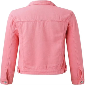 Veste en toile pour femme 2025, haute qualité, coupe ajustée, design durable, style usé et déchiré, saison hiver - Product Image 2