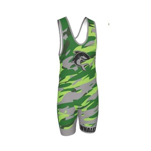 Sublimation de logo personnalisé vêtements de sport camouflage haltérophilie jeunes Singlet costume de lutte Singlet - Product Image 6