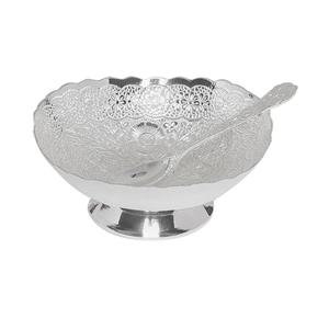 Gran oferta, cuenco de frutas de diseño real hecho a mano, servidor de Decoración de mesa de boda, cuenco de servicio pulido brillante niquelado - Product Image 2