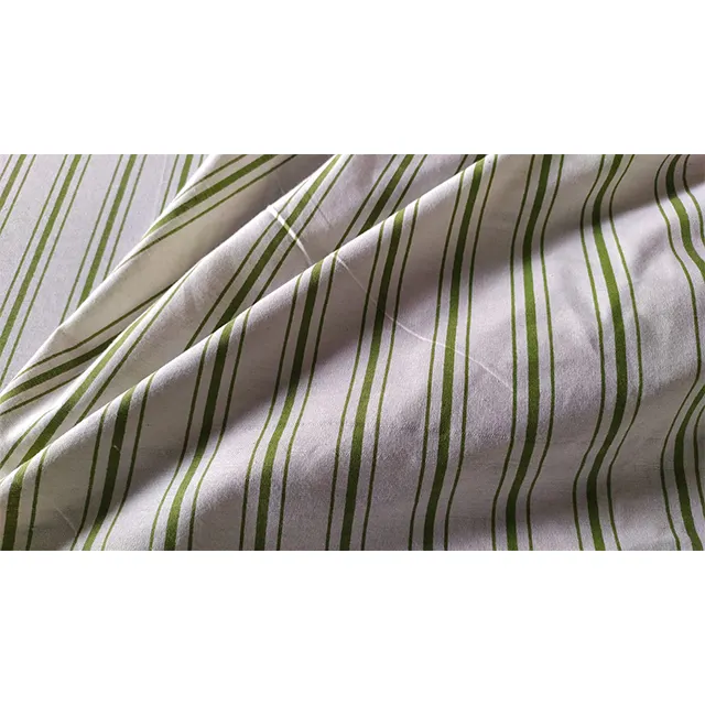 Trendy Stripe Design Wholesale Hand Printed Running Fabric Indian Cloth Textile Cotton summer wear fabric Manufacturer Price