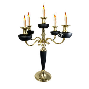 Candélabre éclaircissant de mariage en laiton bougeoir de luxe moderne décoration de table bougeoir élégant au prix de gros - Product Image 1
