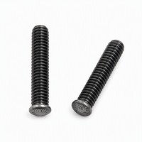 Vis de soudure à tête plate en acier au carbone, oxyde noir, OEM, fabricant de goujons sur mesure