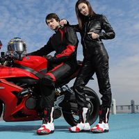 Chaussures de moto de sport en cuir imperméable de haute qualité pour hommes Bottes de moto de course personnalisées à bas prix, respirantes et durables