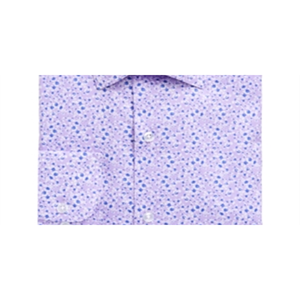 Camicia da Uomo Bar III Elasticizzata Slim Fit in Tessuto Popeline Lavanda con Colletto Rialzato Antipiega Stile Casual Taglie S-6XL ODM Confezione Singola - Product Image 3