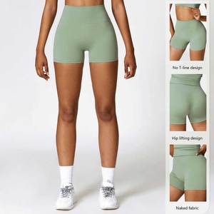 Conjunto de yoga para mujer, pantalones cortos deportivos sólidos para fitness, bermud de verano - Product Image 1