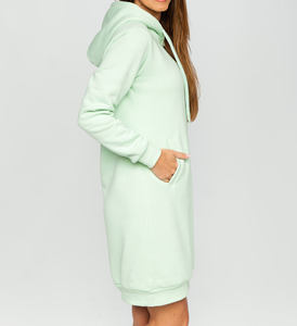 Haute qualité 100% coton coupe ample blanc poids lourd femmes sweats à capuche hiver tenue décontracté surdimensionné hip hop sweat à capuche - Product Image 4