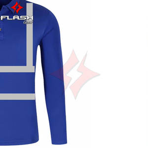 เสื้อโปโลแขนยาวแบบสะท้อนแสงสำหรับงานก่อสร้าง  ใช้ในอุตสาหกรรม  รับผลิตตามแบบ  สีตามสั่ง  มาตรฐาน ANSI ระดับ 1 - Product Image 3