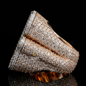 Anillo Hip Hop con Letra G Redonda y Baguette Cut Lab Grown Diamonds Plata de Ley 925 para Boda Unisex - Product Image 4