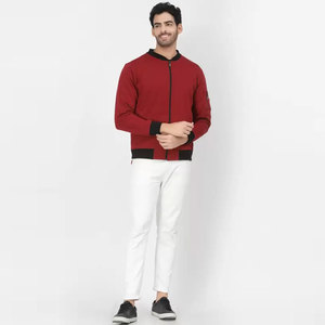 Men's Customizable Winter Breathable Varsity Bomber <b>Jacket</b> Stand Collar Hooded Polyester/Cotton <b>Fleece</b> Nylon Waterproof - Product Image 3