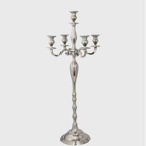 Argent 5 bras mariage pièce maîtresse Table décorative à la main bougeoir noël maison et jardin éclairage décorer candélabres - Product Image 6