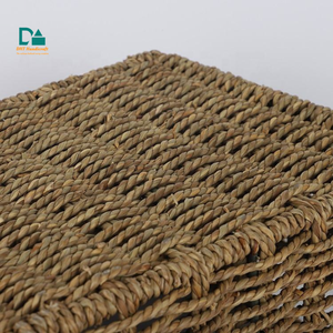 Panier de rangement en herbe de mer naturelle durable de haute qualité du Vietnam avec poignée pour la cuisine, le salon et la garde-robe - Product Image 6