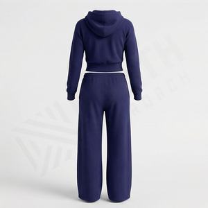Conjunto Casual de Alta Calidad para Mujer, Top Corto Transpirable con Cremallera, Sudadera con Capucha de Talla Grande, Pantalones Deportivos, Ropa Deportiva para Gimnasio y Fitness - Product Image 2