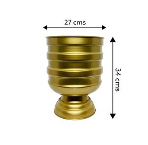 Nuevo diseño de alta calidad, mesa de Metal hecha a mano, trofeo decorativo, florero, Color dorado - Product Image 1