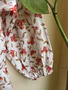 Bloc de main imprimé haut d'été en coton haut pour femme blouse pour femme imprimé bloc de main - Product Image 4