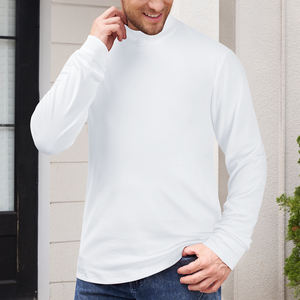 Sudadera Personalizada con Logotipo para Hombre, Cuello Alto Simulado, Manga Larga, Estilo Jersey, Lisa, OEM, ODM, Transpirable - Product Image 3