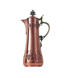 กาต้มน้ำชาทองแดงโทนคู่พร้อมด้ามจับหุ้มฉนวนอุปกรณ์สำหรับดื่มดีไซน์ลายนูนเกรดพรีเมี่ยม - Product Image 2