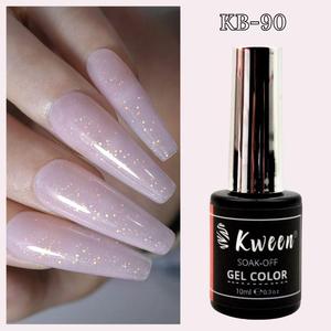 KWEEN 10 มลเจลลี่มิลค์กี้พิงค์กลิตเตอร์เจลโพลิชกึ่งถาวรสำหรับตกแต่งเล็บชิมเมอร์เฟรนช์แมนิคิวร์ DIY - Product Image 3