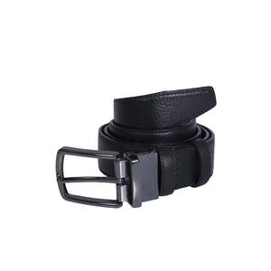 Boucle pivotante 2 en 1 marron et noire avec deux couleurs en une ceinture en cuir véritable 100% - Product Image 3