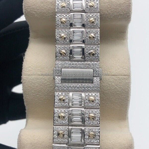 Luxury Automatic <b>Watch</b> Fully Iced VVS Clarity Lab Grown CVD Diamond Stainless Steel Roman Dial Mechanical Calendar Branded <b>Watch</b> - Product Image 4