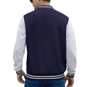 Veste universitaire unie vierge avec logo personnalisé pour hommes veste d'hiver Letterman vintage avec broderie personnalisée du fabricant OEM - Product Image 3