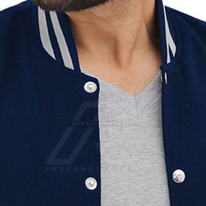 Veste Letterman coupe-vent d'hiver pour homme 100% coton confortable avec col montant - Product Image 6