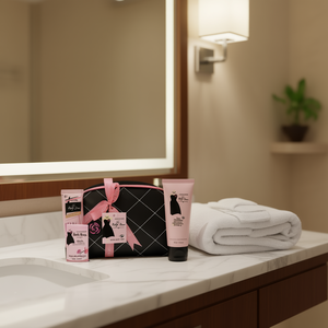 Set da Viaggio per la Cura della Pelle con Elegante Vestaglia da Bagno Nera - Product Image 3