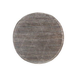 พรมขนสัตว์ถักมือสีเบจและสีน้ำตาลลายเรขาคณิต พรมขนสัตว์อัฟกันสำหรับห้องนั่งเล่น พรมปูพื้นทางเดินสำหรับวัยรุ่น - Product Image 1