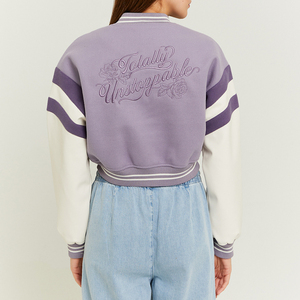 Vestes Letterman pour femmes Manches en cuir véritable Vestes de baseball personnalisées de qualité supérieure à vendre - Product Image 2