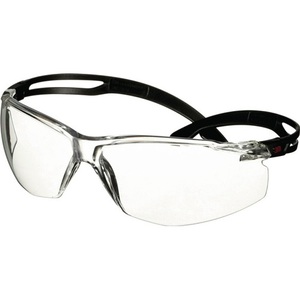SecureFit500 Black Tempered Safety <b>Glasses</b> with Clear 3M <b>Polycarbonate</b> Lens EN 166 EN170 Standards Eye Masks & Accessories - Product Image 1