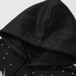 Sweat à capuche en molleton strass pour hommes d'hiver respirant à séchage rapide mélange polyester/coton de haute qualité personnalisable - Product Image 5