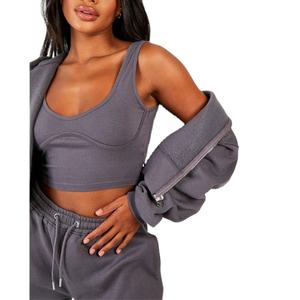 Costumes d'entraînement personnalisés pour femmes vêtements d'entraînement et de jogging vêtements de sport 100% survêtement en coton pour femmes ensembles de jogging 2026 - Product Image 2