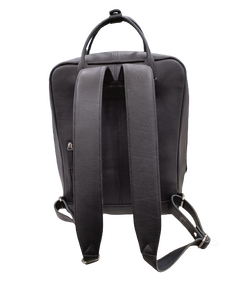 Premium unisexe véritable noir voyage en cuir sac à dos pour ordinateur portable spacieux plusieurs compartiments RFID bohème bandoulière pour - Product Image 2