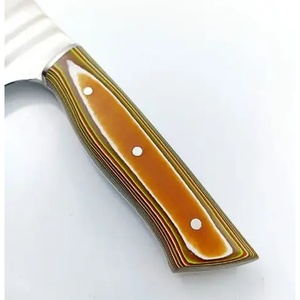 Cuchillo de Cocina Tipo Cleaver de Acero Inoxidable de 9 Pulgadas Hecho a Mano con Funda de Cuero Única, Mango Hermoso y Personalizable - Product Image 3